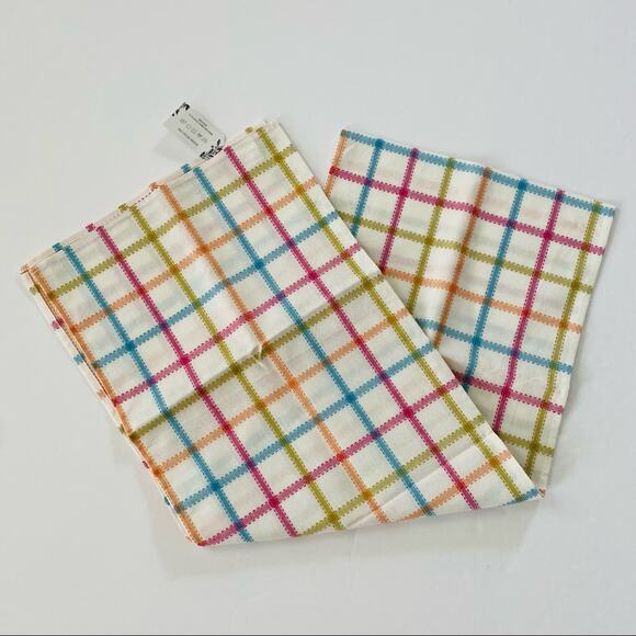 100% Cotton Spring Plaid Table Runner 71" Long NWT - Picture 2 of 5